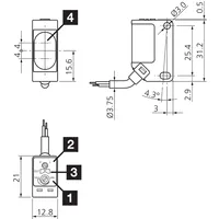 Capteur optique OR31K4000N3-3, source de lumière LED, protection IP67, barrières lumineuses et capteurs efficaces