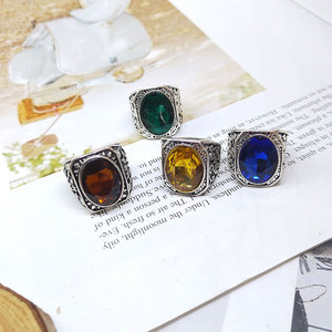 Vintage Mond-Achat-<span class=keywords><strong>Ring</strong></span> für Damen und Herren Edelstahl-Ehering Schmuck mit Laborgezüchtetem Kristall - Product Image 5