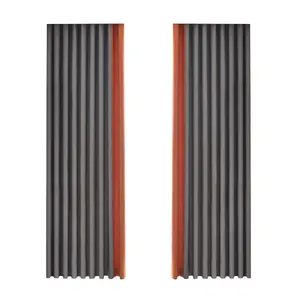 Современные текстурированные жаккардовые черные наружные звукостойкие серые оранжевые Лоскутные шторы для гостиной