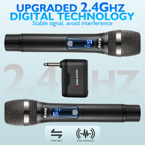 Microfoni Wireless Dinamici Doppi Kasp G16B 2.4G in Metallo con Ricevitore Ricaricabile, Portata 100m, Sistema Plug-and-Play per Palcoscenico - Product Image 6