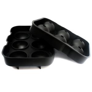 Gran oferta, fabricante de bolas de hielo de sílice personalizado, modelo de cubitos de hielo, bandeja, molde de bolas de hielo para whisky, silicona, espacio navideño, negro, San Valentín - Product Image 2