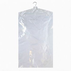 Sacchetto Trasparente Appendibile per Vestiti, Copertura Protettiva in Plastica Antipolvere, Borsa per Imballaggio Lavanderia per Abiti e Vestiti - Product Image 1