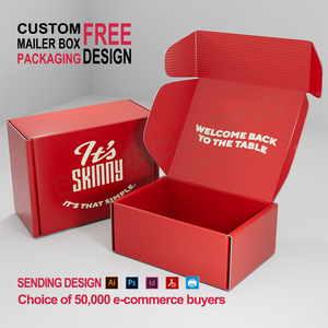 Chất lượng cao xé dải dây kéo hộp bưu phẩm tùy chỉnh kraft giấy các tông sóng cà phê đậu bao bì hộp - Product Image 3