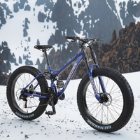 Bicyclette de 4 pouces de large en caoutchouc gros réglable 26 pouces 27 vitesses tout-terrain sport montagne hybride ressort à huile amortisseur vélo de route