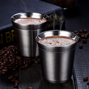80ml/160ml Tasse à <span class=keywords><strong>café</strong></span> isolée sous vide en acier inoxydable, verre à liqueur coloré et durable à double paroi pour le <span class=keywords><strong>café</strong></span> - Product Image 3