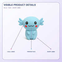 Jouet Squishy Axolotl Géant à Remontée Lente en Mousse PU Souple, Jouet Anti-Stress Animal à Presser pour Enfants