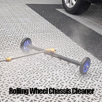 Brosse à eau haute pression pour nettoyage de châssis avec longues tiges droites pour accessoires de nettoyage de voiture à haute pression