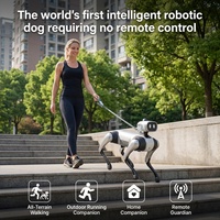 Robot quadrupède IA avec patrouille autonome et performances de mobilité tout-terrain
