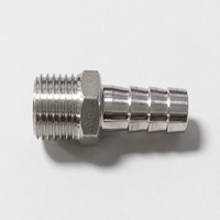 Raccord de tuyau fileté BSP en acier inoxydable 201 304, filetage mâle 1/2 pouce 8-19 mm, forgé, basse pression