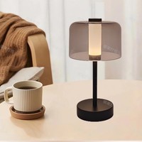 Lampe de table LED d'extérieur pour camping, rechargeable par USB, moderne, en métal, à intensité variable, certifiée FCC, DC 36V