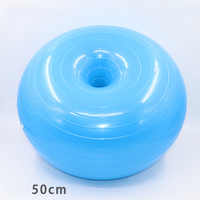 Ballon de yoga et de Pilates gonflable anti-éclatement en PVC de 20 pouces pour l'entraînement, l'équilibre et la stabilité en salle de sport, avec gonfleur