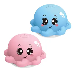 Neuzugang Baby-Badewannen-Sprinkler-Spielzeug Oktopus-Becken-Sprühen-Wasser-Lichtsprühen-Bade-Spielzeug für Kinder Kleinkinder