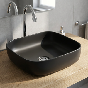 Bleu Design Table Top Bassin Lavabo Salle De Bains Lavabo Céramique Marbre Lavabo Art Lavage À La Main Lavabos Comptoir Lavabo - Product Image 2