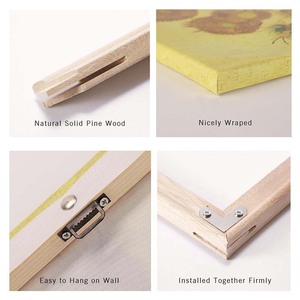 Kits de barras de Camilla de lona de madera DIY, diseño extraíble que muestra fotos, marco de imagen impreso artístico - Product Image 3
