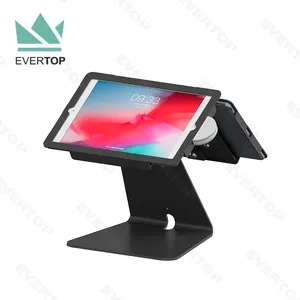 LST15B-F Table Desk Top Dual Screen For IPad/Android Tablet Kiosk Stand Security Display Counter Double Sided Tablet Stand Kiosk