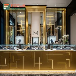 Modern Custom Jewelry Display Cabinet Manufacturer Wood Frame Brand Store Glass Showcase - Product Image 6