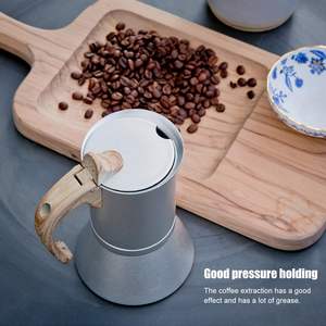 Estufa Espresso Maker 150mL <span class=keywords><strong>Moka</strong></span> Pot Classic <span class=keywords><strong>Cafe</strong></span> Maker Cafetera italiana para oficina Hogar Latte <span class=keywords><strong>Cappuccino</strong></span> Fácil de operar - Product Image 3