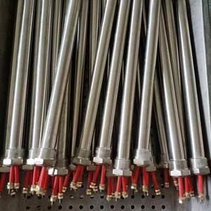 Calentador de cartucho tubular eléctrico de acero inoxidable con tubo de calentamiento de un solo cabezal y varilla de protección contra funcionamiento en seco para máquina selladora de moldes - Product Image 3