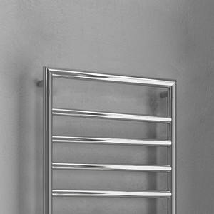 Kamalu KAM-D7009C Moderno Portasciugamani Doppio da Bagno 900x500mm Cromato Base 462mm in Acciaio con Riscaldamento per Hotel - Product Image 4