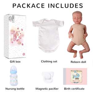 Muñeca de bebé recién nacido de 18 pulgadas con venas realistas, muñeca <span class=keywords><strong>Reborn</strong></span> de silicona de vinilo realista con cuerpo de tela ponderado - Product Image 6