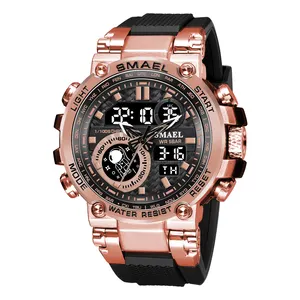 SMAEL 8093 Digital Fashion Alu Uhr Reloj Sport uhren für Herren wasserdichte Dual Time Sport uhren