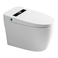 WC intelligent allongé en céramique IPX4, fixation au sol, évacuation en S, réservoir dissimulé, siège chauffant automatique, intelligent
