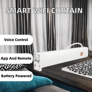Electric <b>Smart</b> <b>Remote</b> <b>Control</b> Modern Living Room Curtain for Motor WIFI TUYA T12 100-240V with Curtain Blinds Track - Product Image 2
