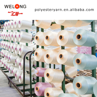 Hilo DTY de Poliéster 100D 150D 100% Texturizado de Alta Tenacidad Ecológico para Bordado y Costura Overlock