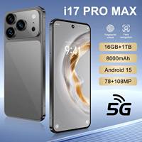 Nouveau modèle 2025 – Smartphone original I17 17 Pro Max 5G avec écran 144Hz de 7,3 pouces, appareil photo arrière 108MP, 16 Go de RAM + 1 To de stockage, processeur Deca Core MTK
