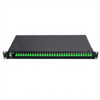 Splitter Fiber PLC DIMAN 33-Port 1x32 2x16 Optik Drawer 1U 19 Rack Mount dengan Konektor SC-APC GPRS FTTX