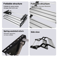 Échelle double pliable manuelle en alliage d'aluminium à 2 marches pour camping-car, caravane, motorhome
