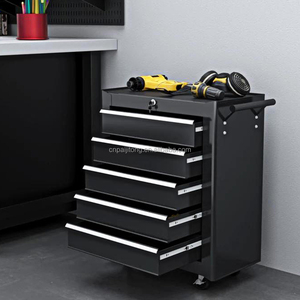 Black <strong>Best</strong> Selling Metal Steel Drawer <strong>Tool</strong> Box Roller <strong>Tool</strong> Trolley Mobile Cabinet with Wheels - Product Image 3