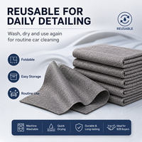 Handuk Lap Kendaraan Praktis dan Handal, Kain Mikrofiber Ramah Permukaan, Dapat Digunakan Kembali, Dapat Dicuci, untuk Berbagai Tugas Perawatan Mobil