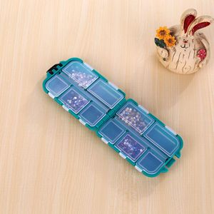 Double-layer 10-compartment Green Medicine Box With Lid For Pharmaceutical Storage Portable Pill Case Large Capacity Organizing - Product Image 2