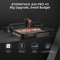 ATOMSTACK A10 Pro V2 10W Graveur Laser Découpeur de Bureau à Cadre Ouvert Machine de Gravure Laser Haute Précision 0.06 pour DIY Bois Verre