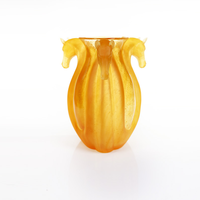Vase en cristal en forme de cheval avec un design rétro chinois, vase de table, peut également être utilisé comme ornement en cristal à la maison