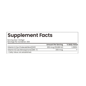 <span class=keywords><strong>Vitamina</strong></span> D3 + K2 10.000 IU, cápsulas blandas de coco virgen, suplemento de <span class=keywords><strong>vitamina</strong></span> <span class=keywords><strong>D</strong></span> y K 2 en 1. - Product Image 4