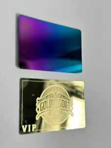 RFID in acciaio inox inciso laser logo carte in metallo di lusso Business VIP Card