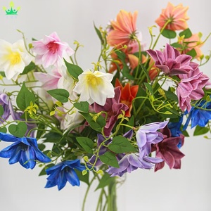 <span class=keywords><strong>Fleurs</strong></span> artificielles en EVA, type Clématite Lotus, à tige unique, pour la décoration de la maison, des fêtes, des mariages, des tables, des vases et des cafés. - Product Image 2
