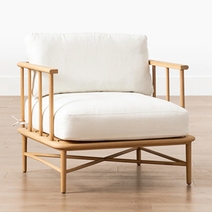 Chaise longue d'extérieur en teck avec coussin, ensemble de salon de jardin en bois de teck, canapés de jardin, mobilier d'extérieur, chaise de jardin - <span class=keywords><strong>Michi</strong></span> - Product Image 1