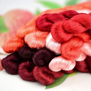 03 Natuurlijke Echte 100% Zijde Garen Moerbei Zijden Draad Chinese Rode Grote Tak No Split No Twist Zijden Draad Voor Fluwelen Bloem - Product Image 3