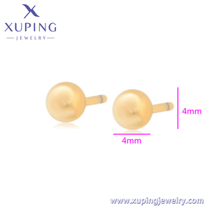 A00911956 XUPING Großhandel Schmuck China Schmuck hersteller Minimalist ische Edelstahl vergoldete Ohr stecker - Product Image 2