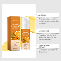 Crème Contour des Yeux au Curcuma et Vitamine C : Raffermissante, Apaisante, Hydratante et Éclaircissante pour les Cernes et les Ridules