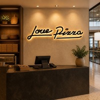 Lettres en acier inoxydable rétroéclairées 3D personnalisées en or miroir, logo publicitaire lumineux, étanche IP65 pour café, restaurant, boutique