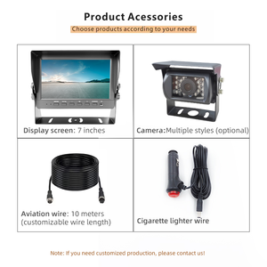 <span class=keywords><strong>7</strong></span>-<span class=keywords><strong>inch</strong></span> đơn kênh HD IPS xe tải đảo ngược đảo ngược màn hình cho rvs, xe nâng hàng, và xe buýt Màn hình hiển thị - Product Image 5