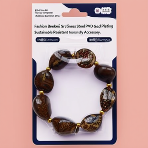 Fashion <b>Beaded</b> <b>Bracelet</b> 316L Stainless Steel PVD <b>Gold</b> Plating Sustainable Resistant Jewelry Accessory - Product Image 2