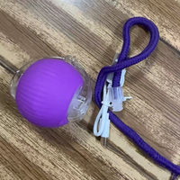 Jouet intelligent pour animaux de compagnie W87 360 °   Jouet interactif automatique pour chien, balle intelligente avec corde, jouets interactifs pour chat, chargeur USB, balle roulante pour chats