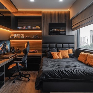 Set <span class=keywords><strong>Camera</strong></span> <span class=keywords><strong>da</strong></span> <span class=keywords><strong>Letto</strong></span> Moderno e Semplice con Tatami e Contenitori, Mobili in Legno Personalizzabili, Chiusura Ammortizzata, per Cameretta Bambini - Product Image 1