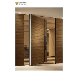 Porta d'Ingresso Pivotante <span class=keywords><strong>in</strong></span> Legno Massiccio e Alluminio con <span class=keywords><strong>Vetro</strong></span>, Senza Telaio, per Esterni, Ignifuga, Garanzia 5 Anni, per Ingressi Moderni - Product Image 3