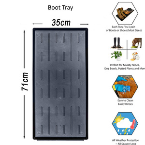 Plateau de rangement pour chaussures en <span class=keywords><strong>plastique</strong></span> PP moderne, rectangulaire, simple, avec taille personnalisée, pour la cuisine, le salon, la salle de bain - Product Image 2
